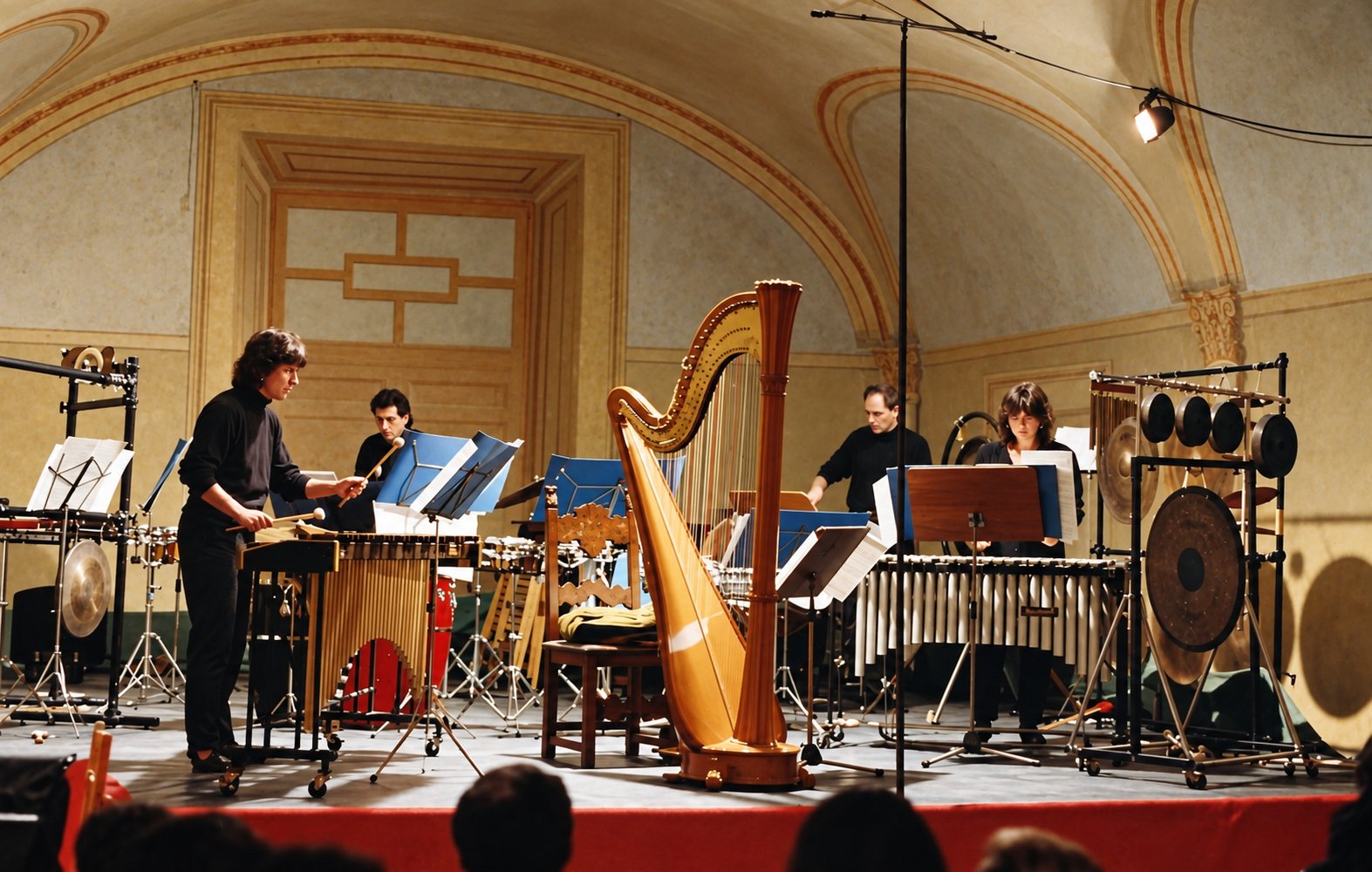 Nova Percussio in concerto a Palazzo Rospigliosi, Zagarolo: percussioni e arpa sotto una volta affrescata